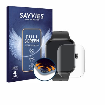 Savvies - Screenprotector voor Honor Choice InFoWear Watch 2 Pro - Folie Beschermfolie transparant volledig dekking 4 Stuks