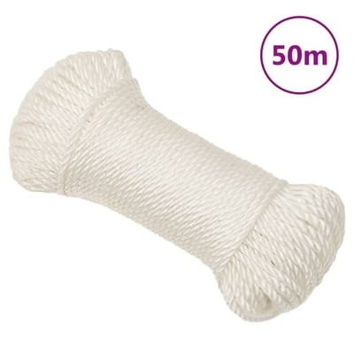 vidaXL - Werktouw - 3 - mm - 50 - m - polypropeen - wit