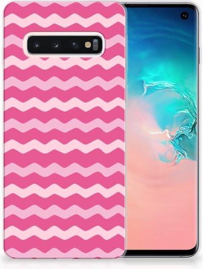 Samsung Galaxy S10 TPU bumper Waves Pink