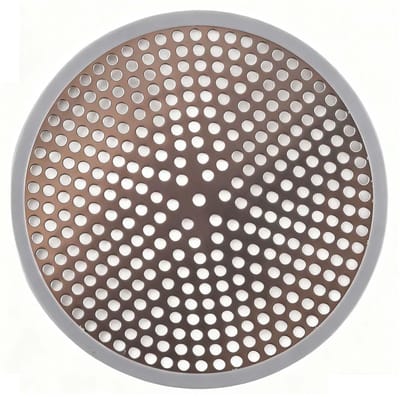 MTTproducts- Haarzeef Roestvrij Staal - Afvoerzeef - Doucheafvoer - Vloerafvoergaas - 118 mm - Siliconen Rand - Afvoerrooster