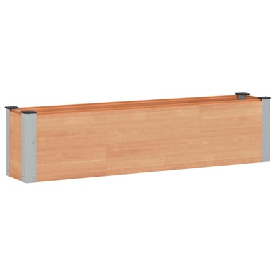 vidaXL Verhoogde plantenbak Bruin 150 x 30 x 36 cm WPC en Aluminium