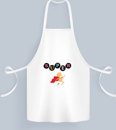 Akyol - super baby met cape Keukenschort - Baby - super baby - verjaardag - geboorte - baby shower - cadeau - kado - geschenk - gift - 82 bij 71 cm