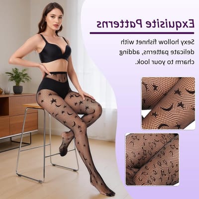2 Paar Vrouwelijke Visnet Kousen met Patroon, Sexy Elastische Hoge Sokken voor Feest, Cosplay en Halloween Accessoires