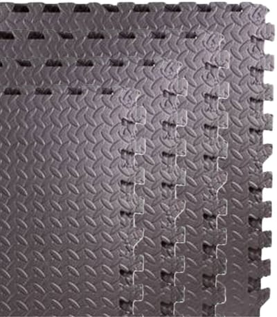 Benson Puzzelmat - grijs - 8x stuks delen - foam - vloertegels - 60 x 60 cm - speelmat/zwembad ondergrond