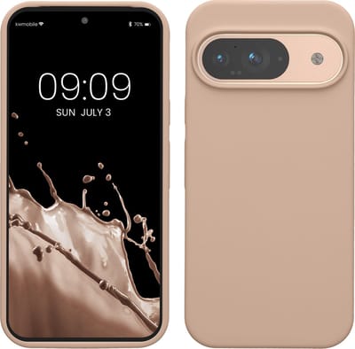 kwmobile hoesje geschikt voor Google Pixel 9 / Pixel 9 Pro case - Siliconen telefoonhoesje - Telefoon beschermhoes - Smartphone cover in mat oudroze
