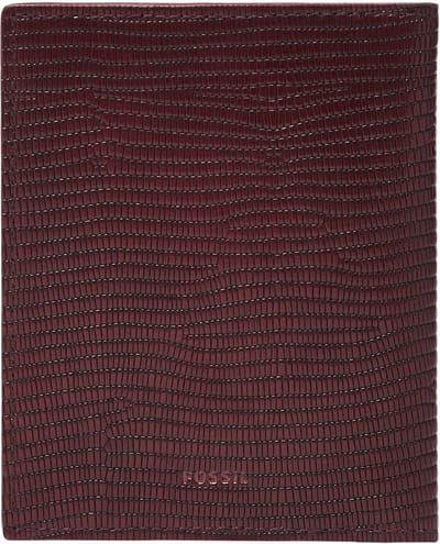 FOSSIL identiteitskaarthoesje Gift Passport Case Mahogany wijnrood