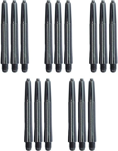 Darts Set zwarte dart shafts - 5 sets (15 stuks) - inbetween - darts shafts