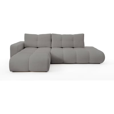 Hoekbank SOLA met slaapfunctie links chenille bouclé | NADUVI Collection