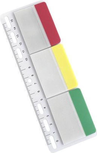 Info indextabs - op 15cm liniaal - met boorgaten - IN-8741-09