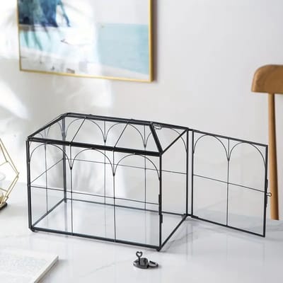 Decoratieve Glazen Kaartdoos met Sleuf voor Bruiloften en Feesten