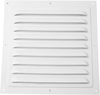 Ventilatierooster - Muurrooster Afdekking - Ventilatie Afdekken - Insectenscherm - 200x200mm - Wit
