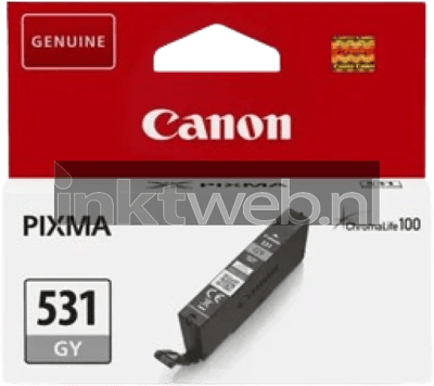 Originele Canon inktcartridge CLI-531 GY (6122C001), tot 515 pagina's, enkele verpakking, grijs