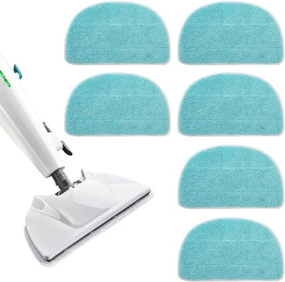 Set van 6 Vervangende Microvezel Pads voor Stoomreiniger, Geschikt voor Alle Vloeren, 33 x 19,5 cm, Ideaal voor Grondige Desinfectie en Duurzaam Gebruik