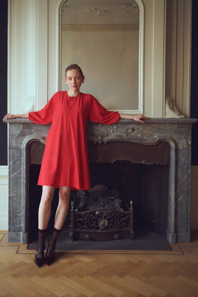 Lide dress technical jersey | Red - Red / S
