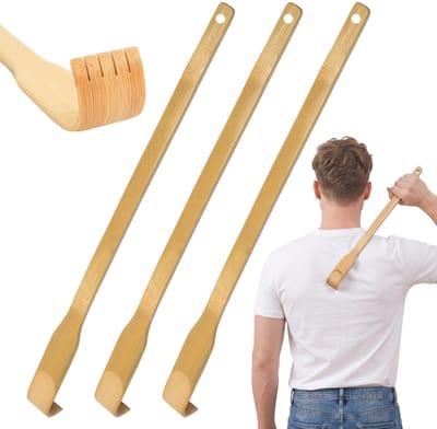 Rugkrabber, bamboe krabber met lange handgreep, rugkrabber (41,5 cm), voor onmiddellijke verlichting van jeuk, rugmassageapparaat (houtkleur)
