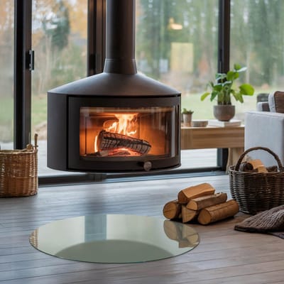 Coloray Vloerplaat Houtkachel - Vloerplaat voor Houtkachel - 70 cm x 70 cm - Vloerplaat Open Haard - Groente Vloerplaat Kachel - Plaat Kachel - Plaat voor Onder Kachel - Kachel Vloerplaat - Onderplaat
