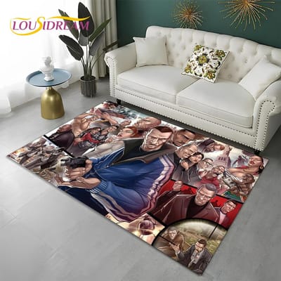 Grand Theft Auto Games 3D GTA Gamer Tapijt Vloerkleed voor Thuis Woonkamer Slaapkamer Bank Deurmat Decor, Kindergebied Vloerkleed Antislip Vloermat 70x100cm