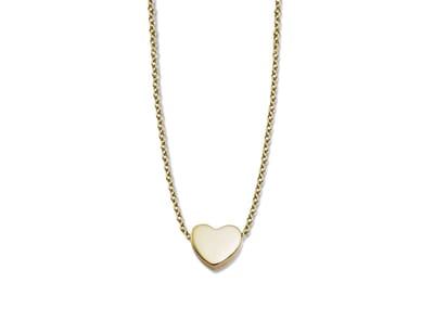 Ketting Hartje Open Zilver Gold-Plated XN009G 38-41cm