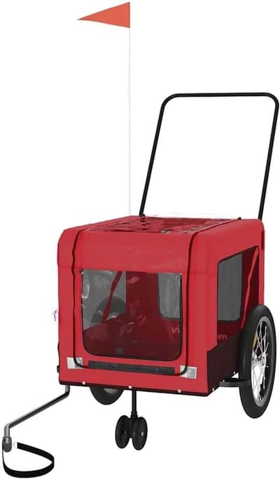 Hondenfietskar - Reisaanhanger huisdier - Comfortabel reizen - Duurzaam ijzeren frame - 123 x 63 x 66 cm