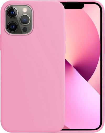 Hoesje - Geschikt voor Apple iPhone 13 Pro - Sterk & Shockproof - Hoes Cover - Siliconen Case - Telefoonhoesjes - Lichtroze