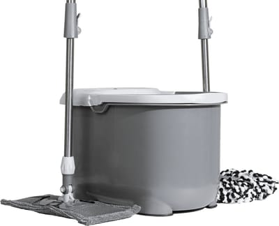 iZi-Clean Turbo Twin Mop: 2-in-1 Dweilset met Ronde + Vlakke Mop