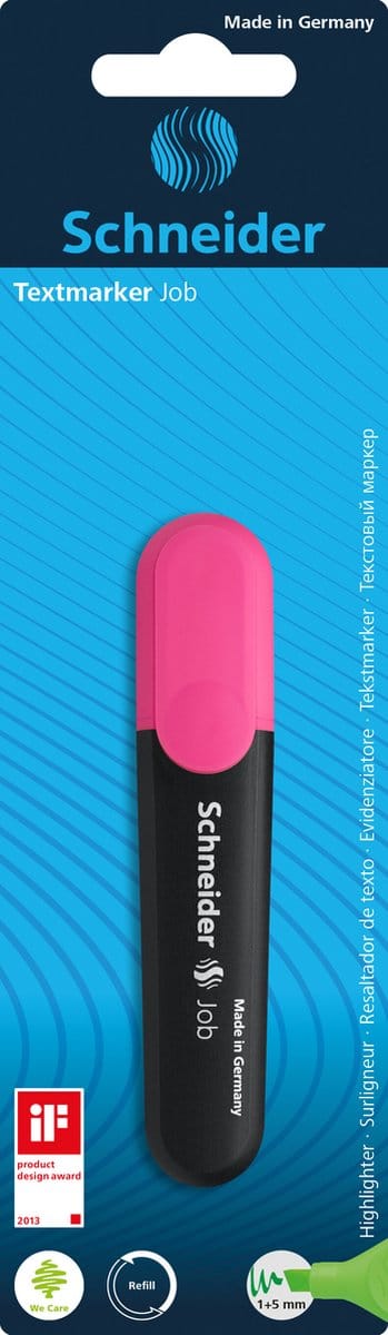 Schneider tekstmarker - Job 150 - roze - op blister - S-71509