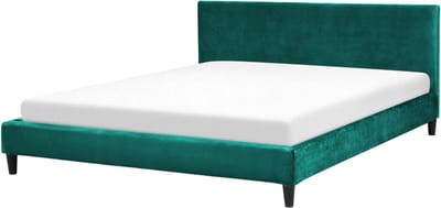 FITOU - Tweepersoonsbed - Donkergroen - 180 x 200 cm - Fluweel