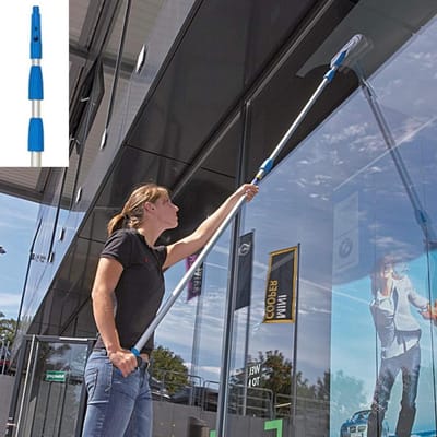 Telescopische Handgreep - Uittrekbare Stok - Hoge Oppervlakken Reinigen - Twist and Lock Systeem - 3 Delig - Aluminium