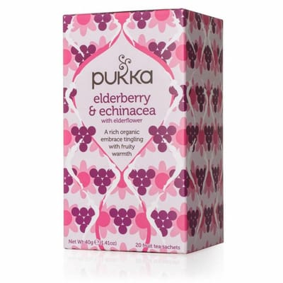 Pukka - Biologische Thee Elderberry Echinacusda - 3 x 20 stuks - Voordeelverpakking