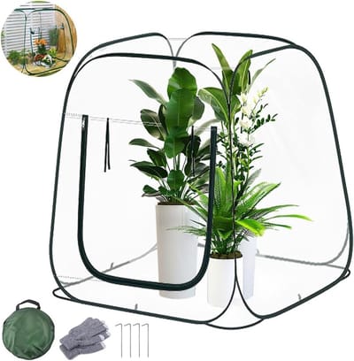 Wintertent voor Planten - Transparante Kweekkas 98 x 98 x 98 cm - Ideaal voor Groenten en Bloemen zonder Montage