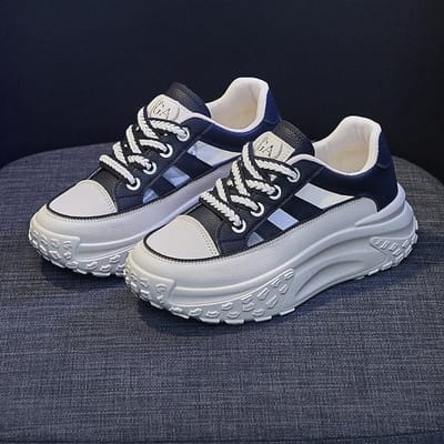 Koreaanse Versie van Zomer Nieuwe Papa Damesschoenen Trendy Student Ademende Sportschoenen Dikke Zool Hoogteverhogend Vrije Tijd 40