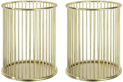Cosensi - Pencil Holders - Multifunctionele Organizer - 2 Stuks - Goud - Penhouder - Desk Organizer - Voor Thuis en Kantoor