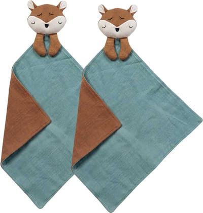 Funnies Knuffeldoekje Riva Knuf 2-Pack - Set van 2 Zachte Knuffeldoekjes, Troostdoekjes, Babydoekjes - Heerlijk Zacht en Comfortabel - Perfect als Troostvriendje of Cadeau voor Baby’s en Peuters