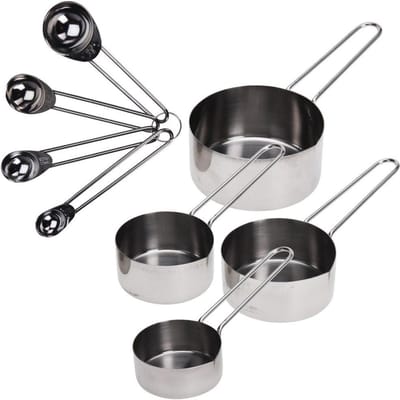 Maatlepels Edelstaal 8 stuks - Maatlepel Set - Maatbeker - Maatschepjes