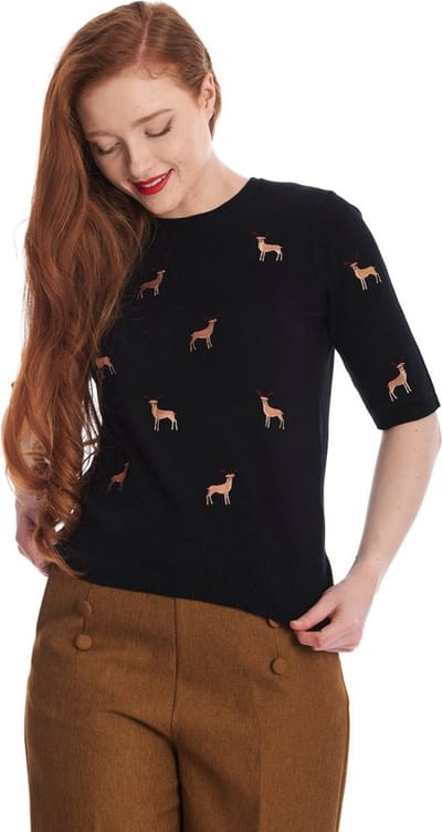 Banned - Sweet Deer Gebreide trui - S - Zwart
