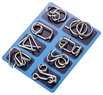 8 Stuks Metalen Puzzels Set - Denkspel voor Volwassenen en Kinderen