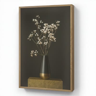 Wandlamp 60x90 cm - Oplaadbaar - Bloembollen - Wit - Vaas - Minimalistisch - Wandlampen binnen woonkamer - Slaapkamer lamp - Decoratieve nachtlamp - Vloerlamp draadloos