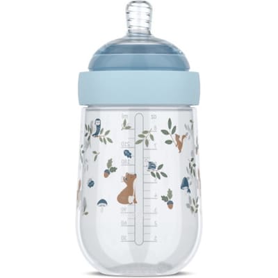 Mepal Mio Babyfles Little Dutch - 240 ml - Anti-koliek - Spiraalontwerp voorkomt verstopping - Siliconen van medische kwaliteit - Forest Friends