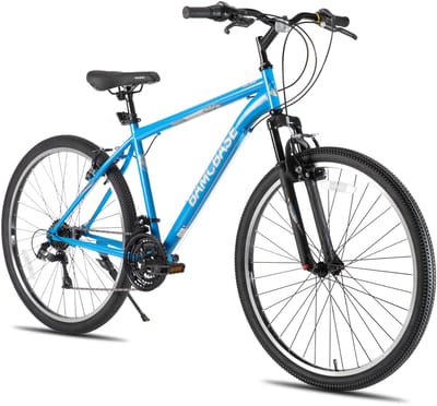 BAMCBASE Mountainbike - 26 Inch - 21 Versnellingen - Hardtail MTB voor Heren & Dames - V-Brakes - Blauw - Geschikt voor buitenactiviteiten in de lente