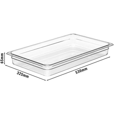(6 stuks) CAMBRO Camview® - Copolymeer Gastronormbak 1/1 - Helder - Hoogte: 65mm - BPA-Vrij