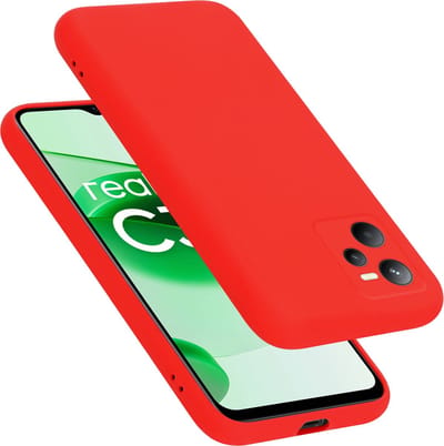 Cadorabo Hoesje geschikt voor Realme C35 / Narzo 50A PRIME in LIQUID ROOD - Beschermhoes gemaakt van flexibel TPU silicone Case Cover