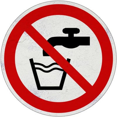 Geen drinkwater verbodsbord - P005 | Sign Again materiaal | 10 cm