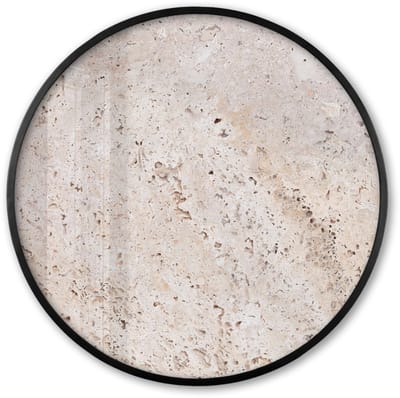Poster in lijst Rond - Fotolijst 60x60 cm - Posters - Textuur - Beige - Patroon - Kunst - Ronde posterlijst zwart - Decoratie - Wanddecoratie woonkamer - Muurdecoratie slaapkamer