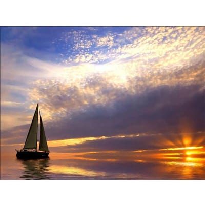 Diamant borduurwerk mozaïek patroon zeilboot foto Home Decor Diamond schilderij kruissteek 20X30CM gray