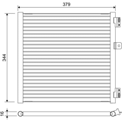 Condensator, airconditioning VALEO 822660
