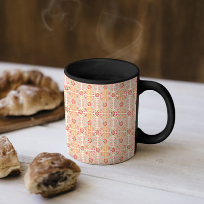Magische Mok - Foto op Warmte Mokken - Koffiemok - Retro - Disco - Swingend - Bloemen - Multi - Magic Mok - Beker - 350 ML - Theemok