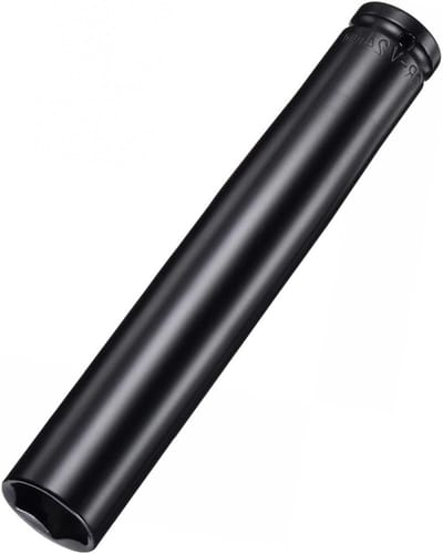 1/2 Inch 24mm Diepe Impact Socket van Gehard CR-V Staal, 8 Inch Lengte, 6-Punt Ontwerp voor Professioneel Gebruik