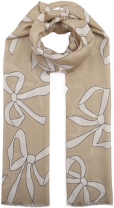 Bijoutheek Sjaal (Fashion) Strikjes Taupe
