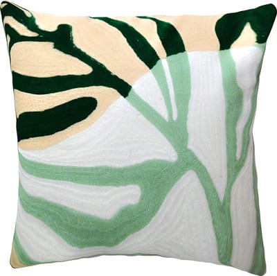 Kussens woonkamer | kussenhoes 45x45 cm | kussensloop | sierkussens | cushion cover | katoen | full hand embroidery chain