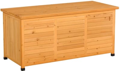 Opbergbox met Deksel - Tuinkussenbox - Kussenbox - Tuinbox - Tuinopbergbox - Opbergdoos - 127x56 x60 cm - Weersbestendig - Voor Buiten in de Tuin - Hout